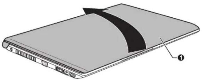 TOSHIBA Satellite Pro R830 - Öffnen des Bildschirms - 1