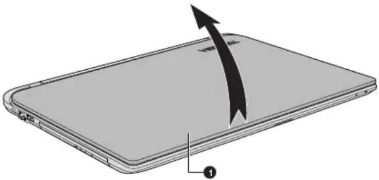 TOSHIBA Satellite Pro L50D-B - Öffnen des Bildschirms - 1