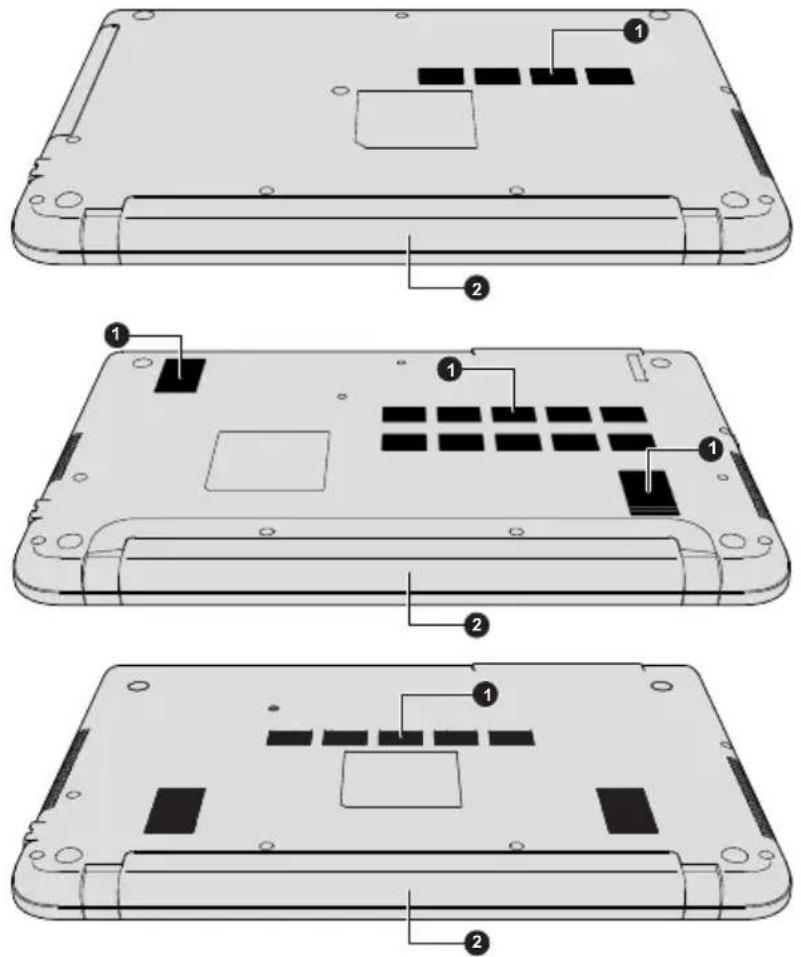 TOSHIBA Satellite Pro L50Dt-B - Unterseite - 1