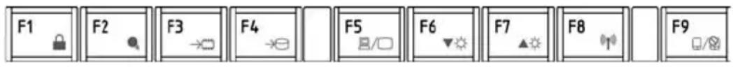 TOSHIBA Satellite Pro C650D - Funktionstasten: F1 ... F9 - 1