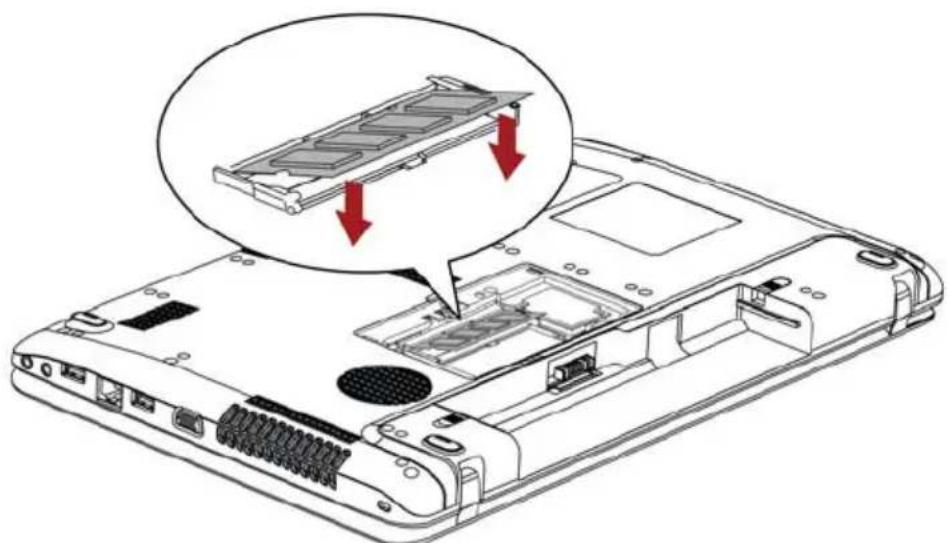TOSHIBA Satellite Pro C650D - Installieren von Speichermodulen - 6