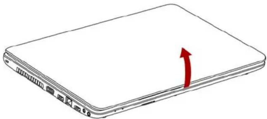 TOSHIBA Satellite Pro C650D - Öffnen des Bildschirms - 1
