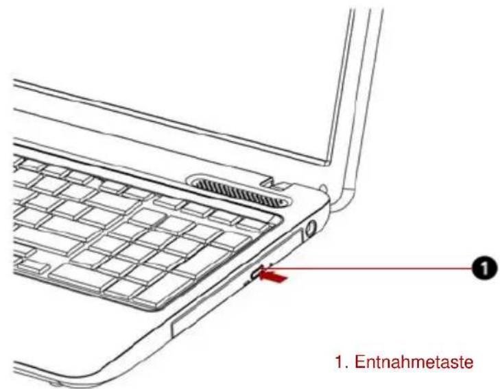 TOSHIBA Satellite Pro C650D - Einlegen von Discs - 1