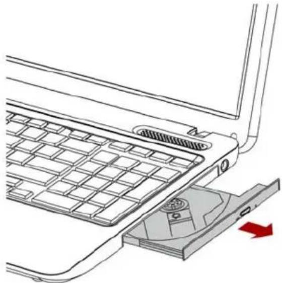 TOSHIBA Satellite Pro C650D - Einlegen von Discs - 3