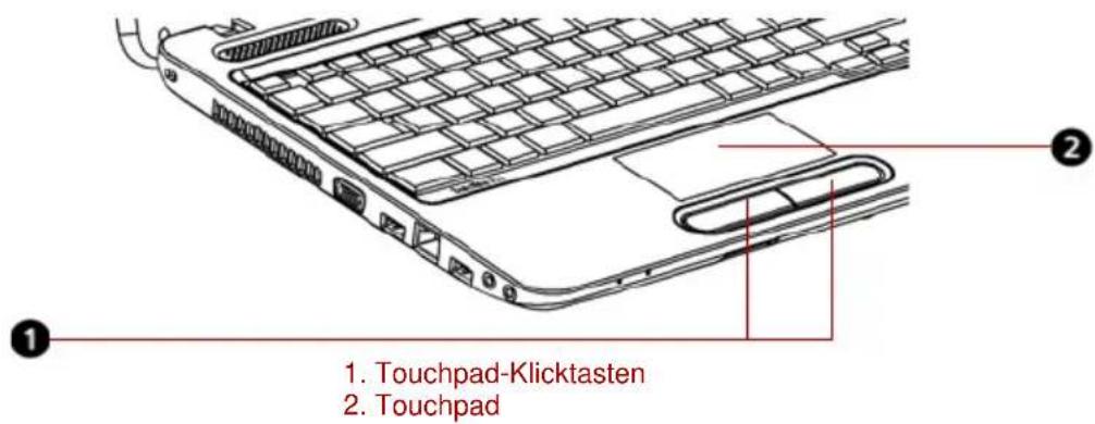 TOSHIBA Satellite Pro C650D - Verwenden des Touchpads - 2