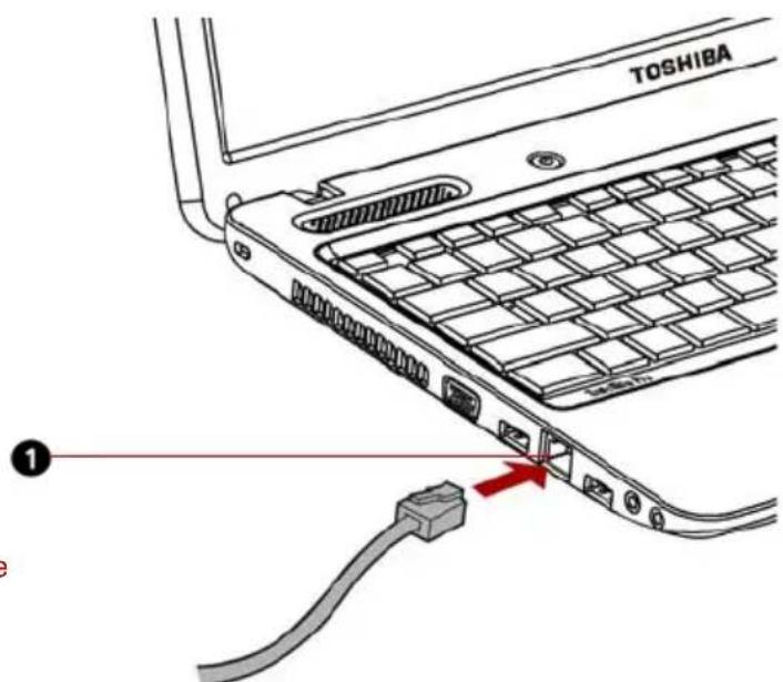 TOSHIBA Satellite Pro C650D - LAN-Kabel anschließen - 2