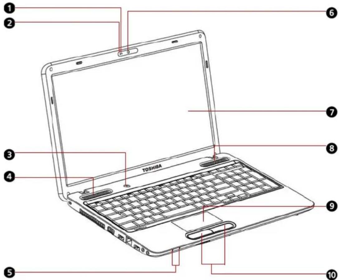 TOSHIBA Satellite Pro C650D - Vorderseite mit geöffnetem Bildschirm - 1