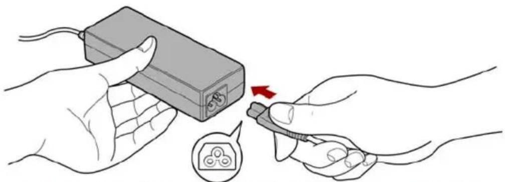 TOSHIBA Satellite Pro C650D - Anschließen des Netzadapters - 3