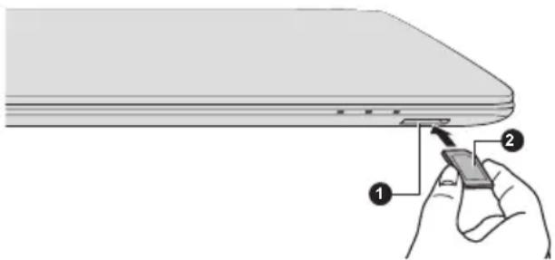 TOSHIBA Satellite PRO C50T-A - Einsetzen von Speichermedien - 1