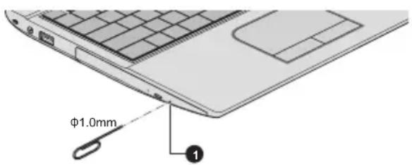 TOSHIBA Satellite PRO C50T-A - Entnahme von Discs, wenn sich die Lade nicht öffnet - 1