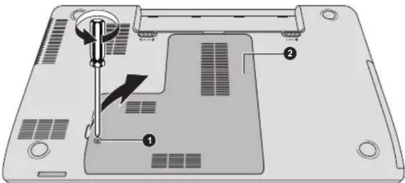 TOSHIBA Satellite PRO C50T-A - Entfernen von Speichermodulen - 1