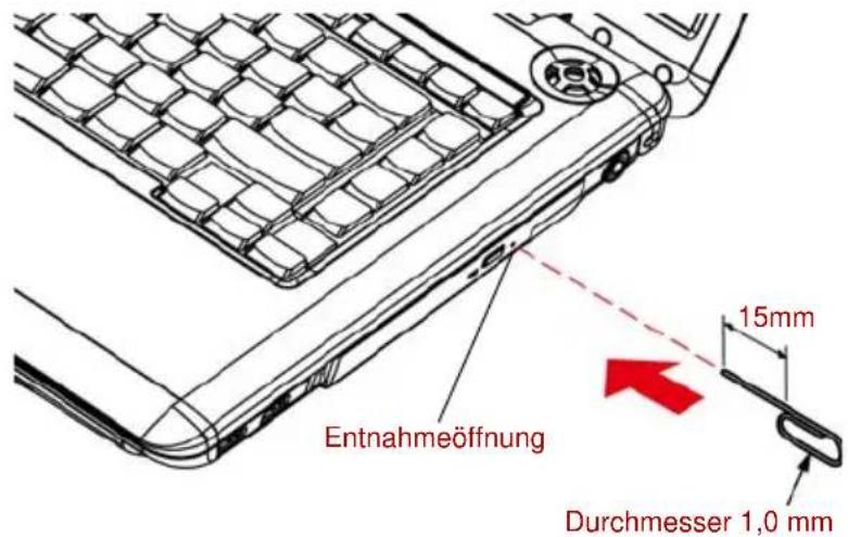 TOSHIBA Satellite Pro A300D - Einlegen von Discs - 2