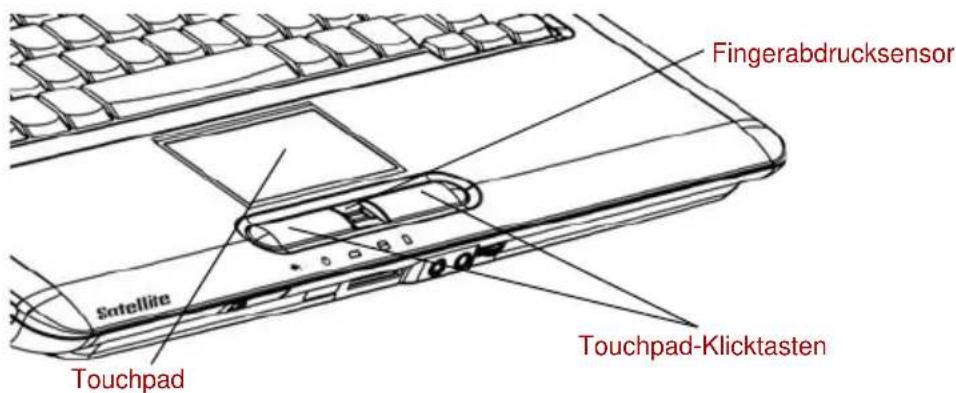 TOSHIBA Satellite Pro A300D - Verwenden des Touchpads - 2
