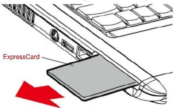 TOSHIBA Satellite Pro A300D - ExpressCards entfernen - 1