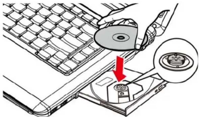 TOSHIBA Satellite Pro A300D - Einlegen von Discs - 4
