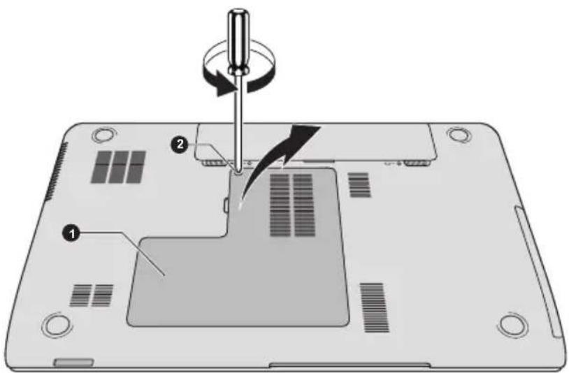 TOSHIBA Satellite L870D - Speichermodule einsetzen - 1