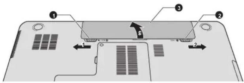 TOSHIBA Satellite L870D - Entfernen des Akkus - 1