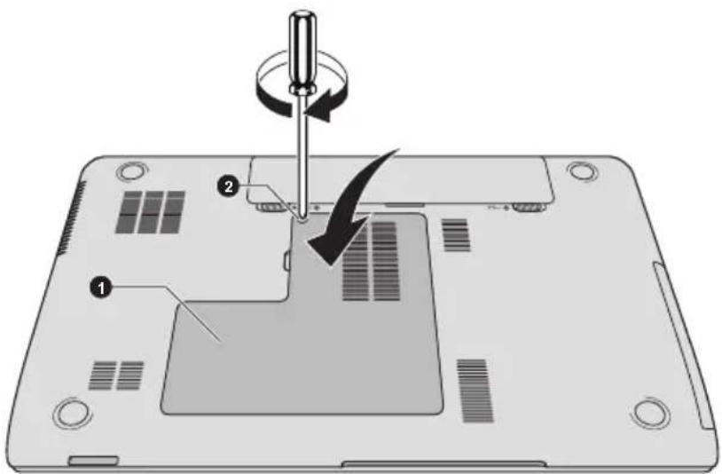 TOSHIBA Satellite L870D - Speichermodule einsetzen - 6