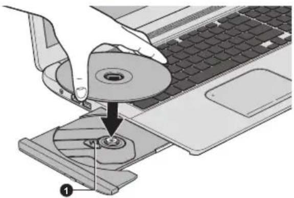 TOSHIBA Satellite L70D - Verwenden des optischen Laufwerks - 3