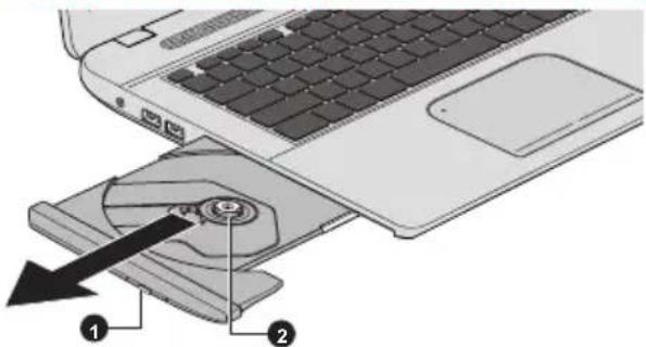 TOSHIBA Satellite L70D - Verwenden des optischen Laufwerks - 2
