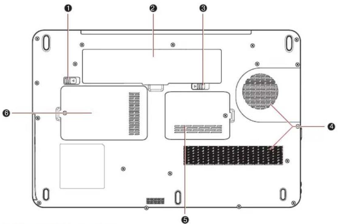 TOSHIBA Satellite L550D - Unterseite - 1