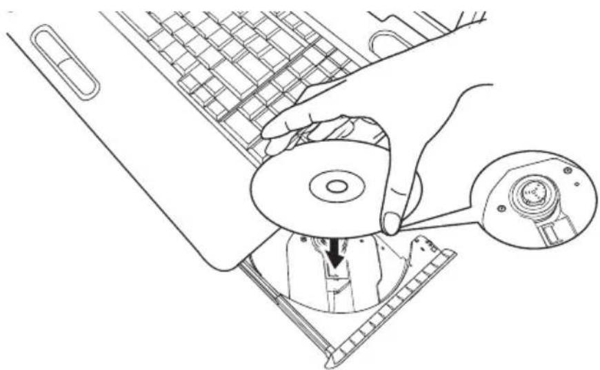 TOSHIBA Satellite L550D - Einlegen von Discs - 3
