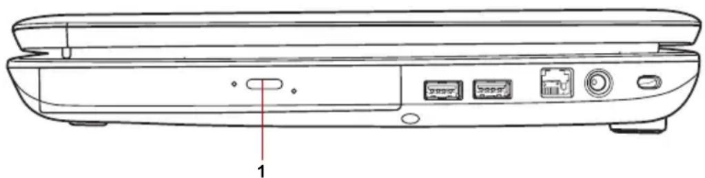 TOSHIBA Satellite L550D - Einlegen von Discs - 1