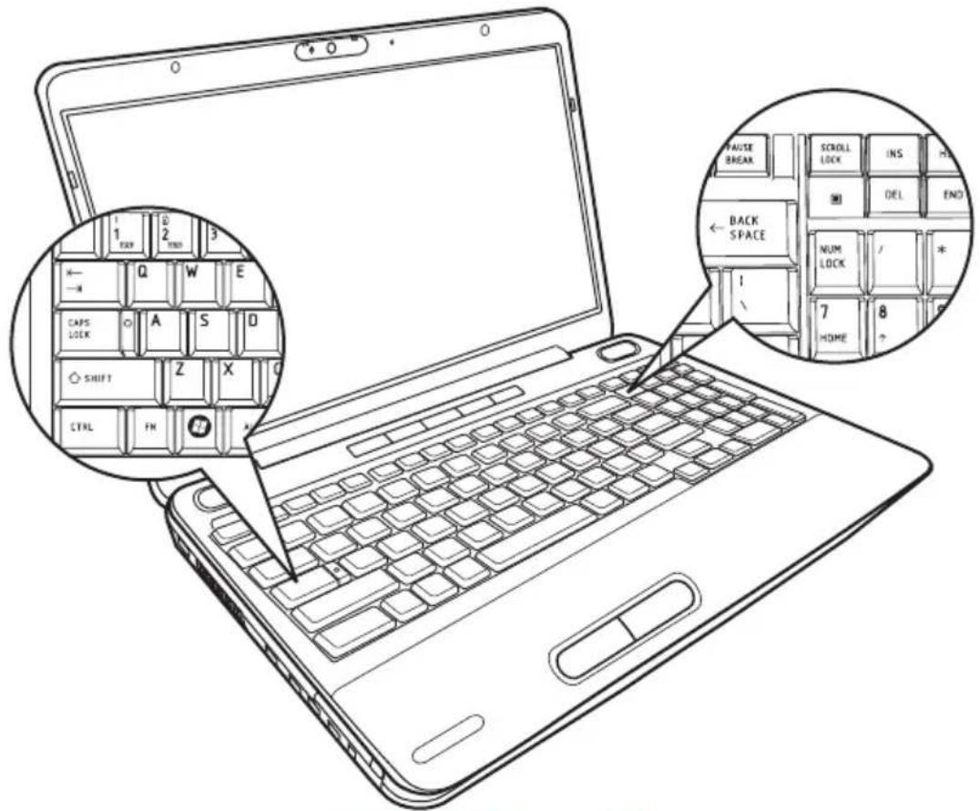 TOSHIBA Satellite L550D - Tastatur-LEDs - 1