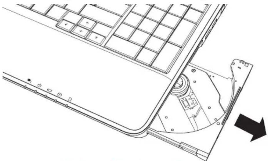 TOSHIBA Satellite L550D - Einlegen von Discs - 2