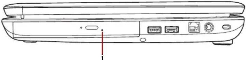 TOSHIBA Satellite L550D - Entnahme einer CD/DVD, wenn sich die Lade nicht öffnet - 1