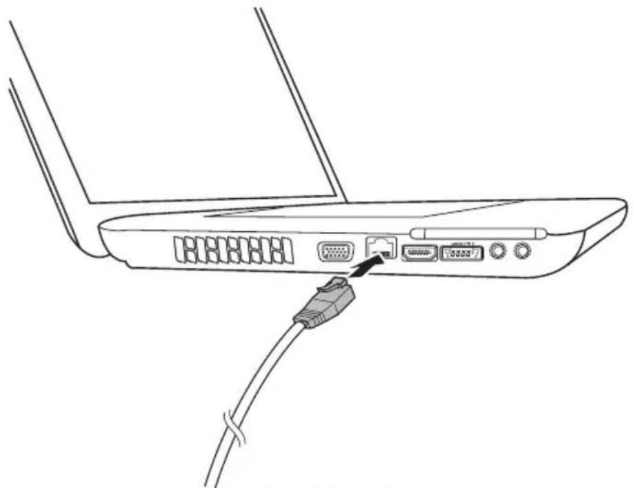 TOSHIBA Satellite L550D - LAN-Kabel anschließen - 2