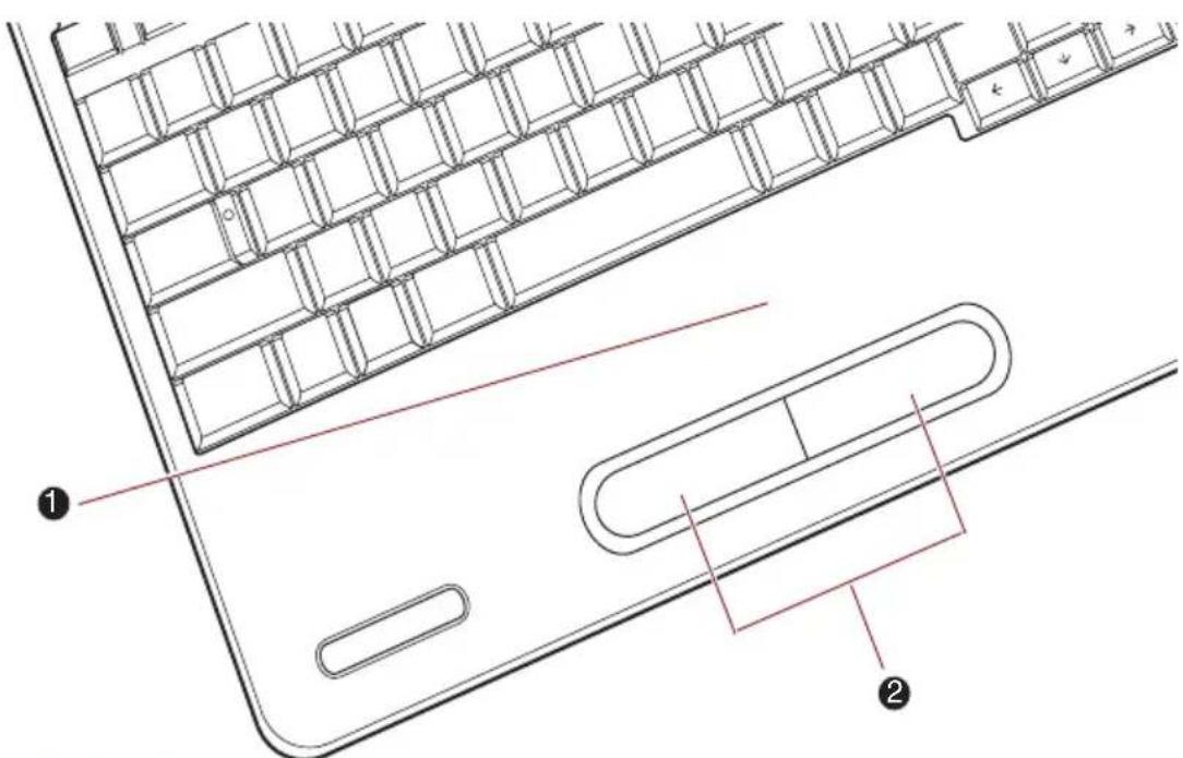 TOSHIBA Satellite L550D - Verwenden des Touchpads - 1
