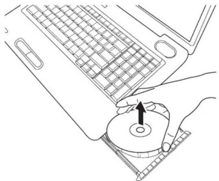 TOSHIBA Satellite L550D - Discs entnehmen - 3