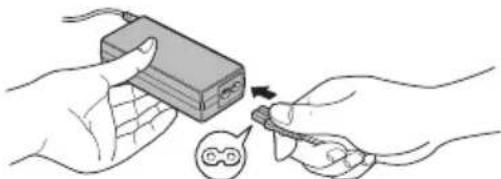 TOSHIBA Satellite S70t-A - Verbinden Sie das Netzkabel mit dem Netzadapter. - 1