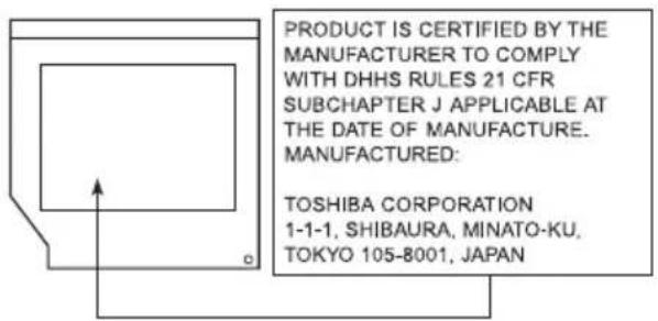 TOSHIBA Satellite S70t-A - Anordnung der vorgeschriebenen Kennzeichnung - 1