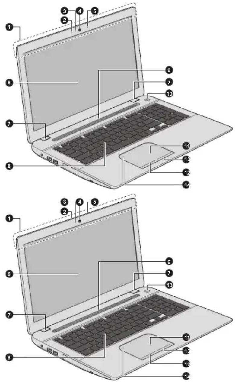 TOSHIBA Satellite S70t-A - Vorderseite mit geöffnetem Bildschirm - 1