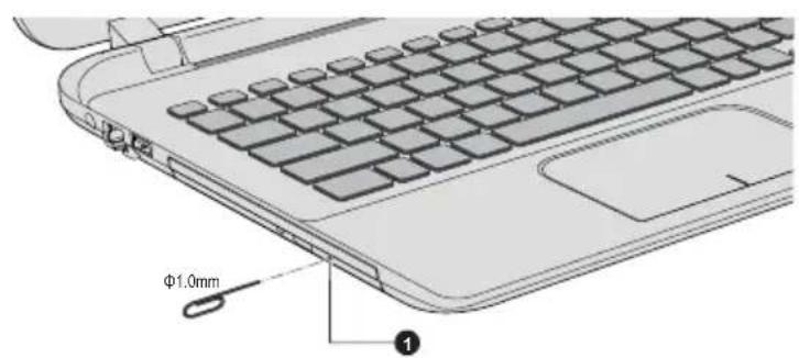 TOSHIBA Satellite S50-B - Entnahme von Discs, wenn sich die Lade nicht öffnet - 1
