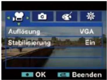 TOSHIBA Camileo h20 - Film-Modus Einstellungen - 1
