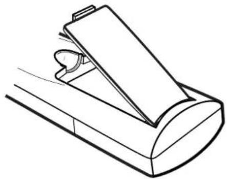 TOSHIBA 14N31D - Batterien in die Fernbedienung einsetzen - 1