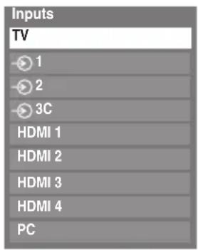 TOSHIBA 55SV685D - Input selection - 1