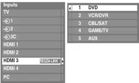 TOSHIBA 46SV685D - REGZA-LINK input source selection - 1