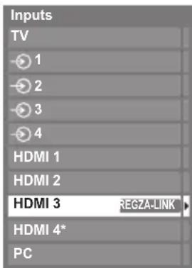 TOSHIBA 46RV733 - REGZA-LINK input source selection - 1