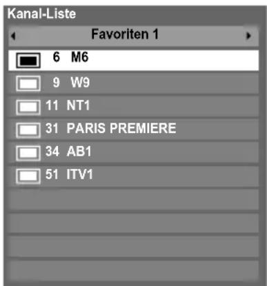TOSHIBA 40XV733 - Lieblingskanäle-Listen - 1