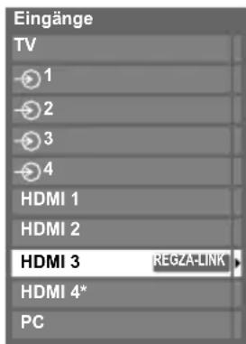 TOSHIBA 40XV733 - Auswahl der REGZA-LINK-Eingangssignalquelle - 1