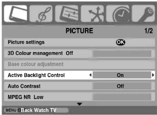 TOSHIBA 37CV500PG - Active Backlight Control - 1