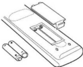 TOSHIBA 37CV500PG - Inserting batteries and effective range of the remote - 1
