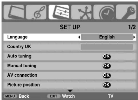 TOSHIBA 32CV500PG - To set up the television using Auto tuning, press MENU - 1