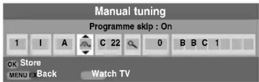 TOSHIBA 32CV500PG - Programme skip - 2