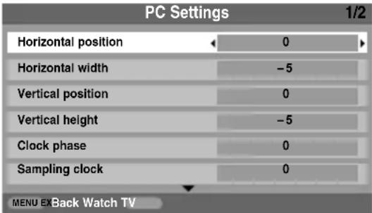 TOSHIBA 32CV500PG - Picture position - 2