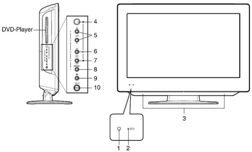 TOSHIBA 26DV615DG - Bedienelemente - 1